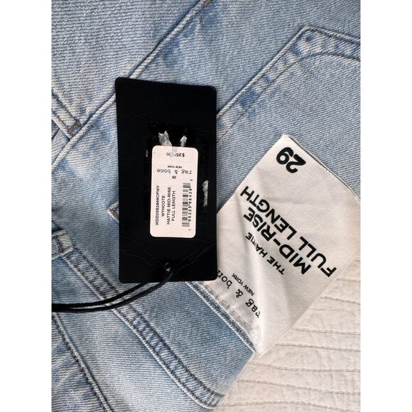 rag & bone Hattie Light Wash Mid-Rise Full Length Straight Leg Jeans SZ 29 NWT - Picture 8 of 12